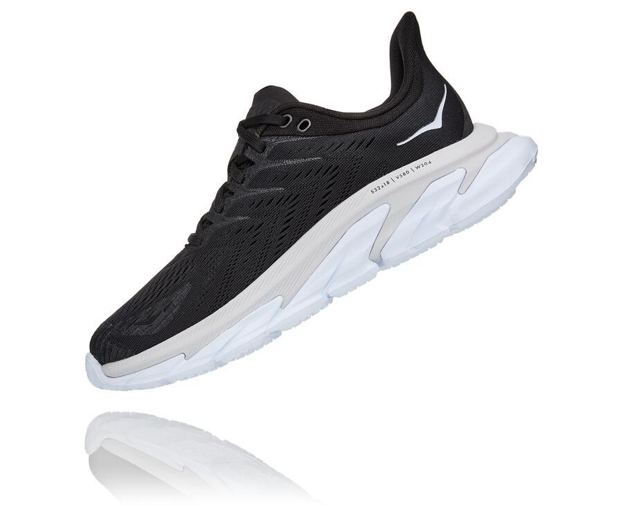 Hoka One One Løbesko Dame - Clifton Edge - Sort/Hvide - 683275IFU